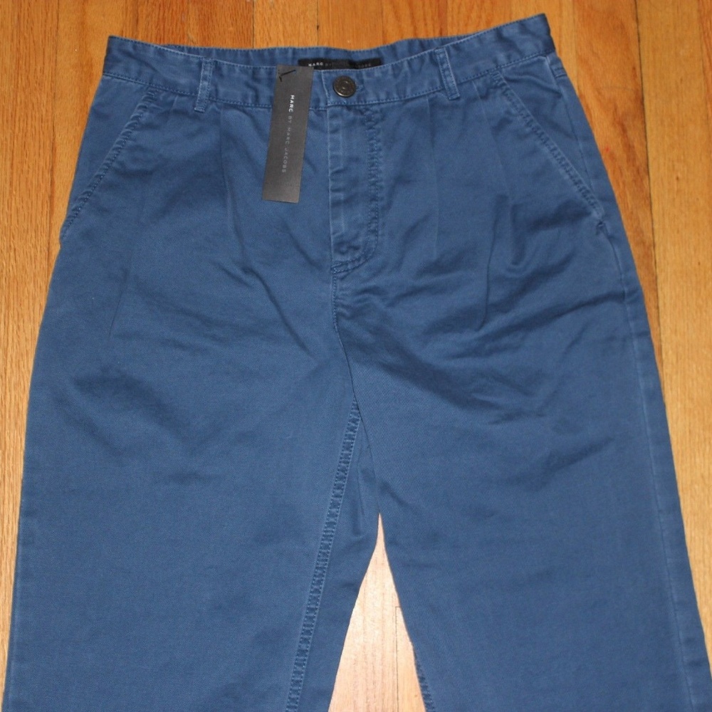 MARC BY MARC JACOBS DEEP BLUE STRAIGHT LEG PANTS